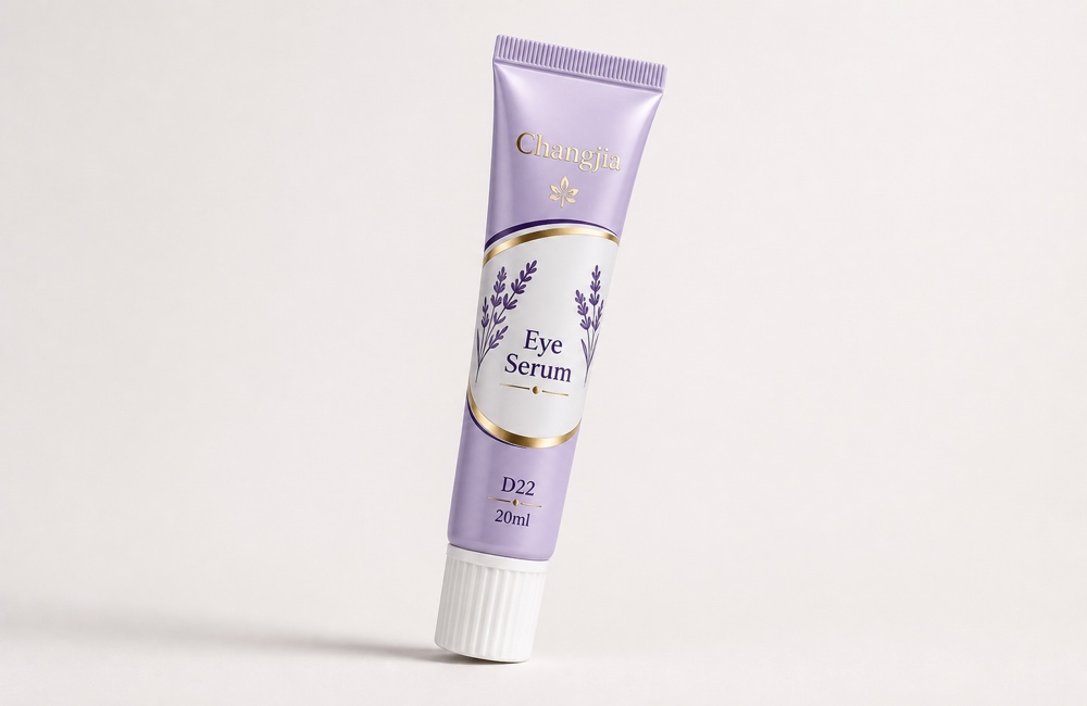 D22 20ml Lavender Eye Serum Silk Screen Hot Gold Cosmetic Tube