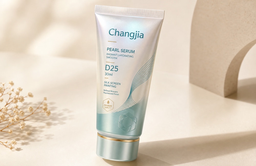 D25 30ml Serum Pearlescent Silk Screen Cosmetic Tube