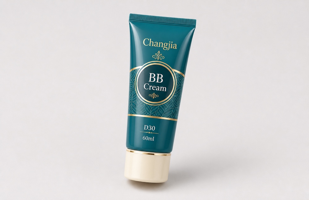 D30 60ml Teal BB Cream Silk Screen Hot Gold Cosmetic Tube