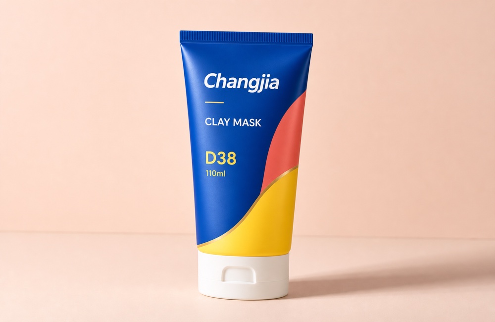 D38 110ml Blue Clay Mask Offset Hot Gold Cosmetic Tube