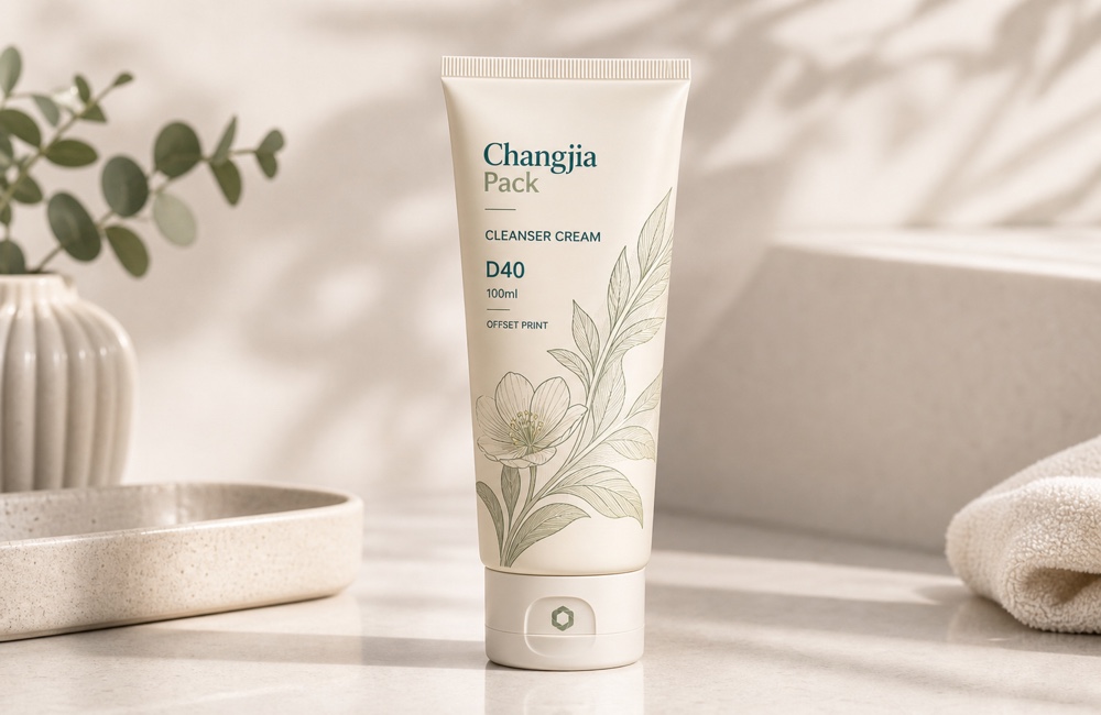 D40 100ml Cleanser Botanical Offset Cosmetic Tube
