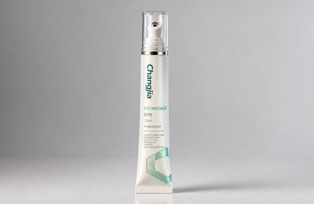 D19 15ml Massage Head Clear Cap Eye Cream Tube