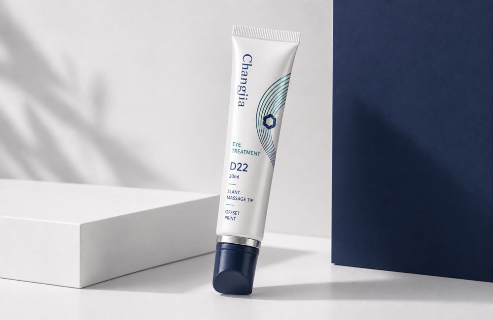 D22 20ml Navy Slant Massage Tip Offset Eye Cream Tube