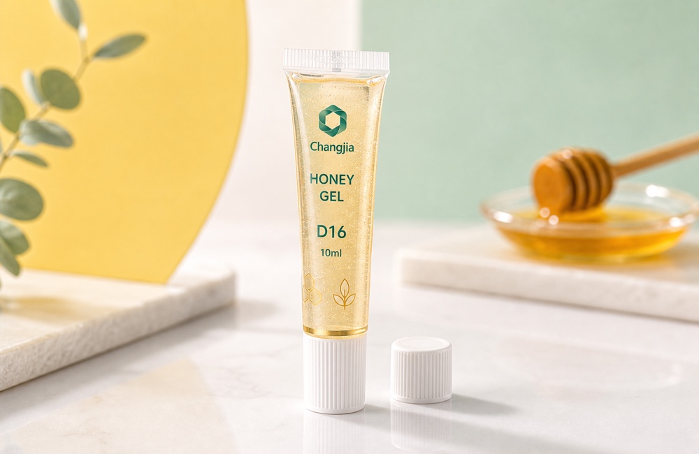 D16 10ml Honey Gel Clear Silk Screen Hot Gold Food & Nutraceutical Tube