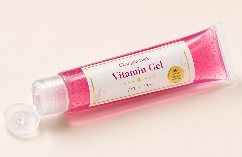 D19 12ml Pink Vitamin Gel Silk Screen Hot Gold Food & Nutraceutical Tube