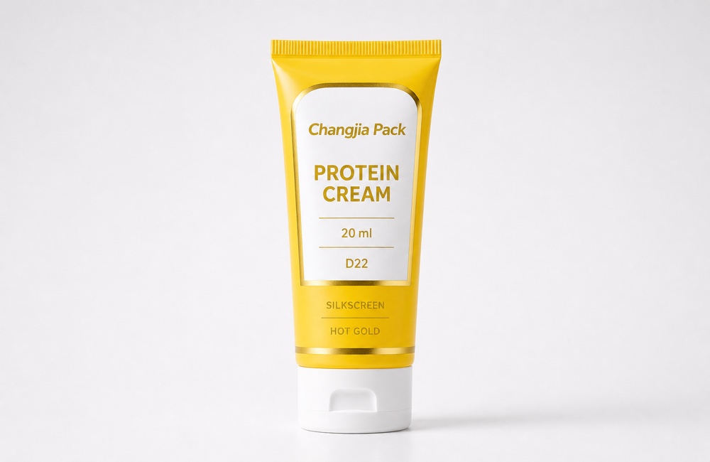 D22 20ml Yellow Protein Cream Silk Screen Hot Gold Food & Nutraceutical Tube