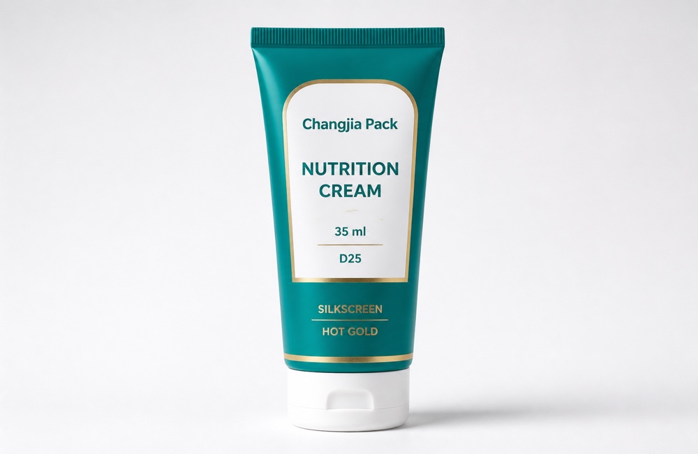 D25 35ml Teal Nutrition Cream Silk Screen Hot Gold Food & Nutraceutical Tube