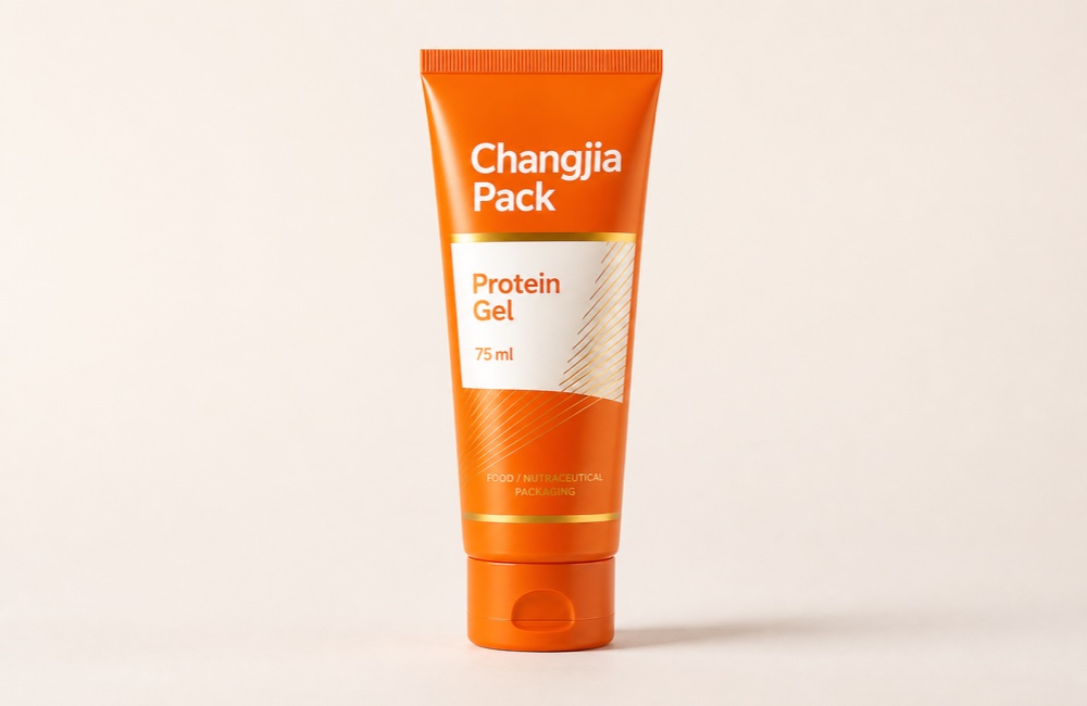D30 75ml Orange Protein Gel Silk Screen Hot Gold Food & Nutraceutical Tube