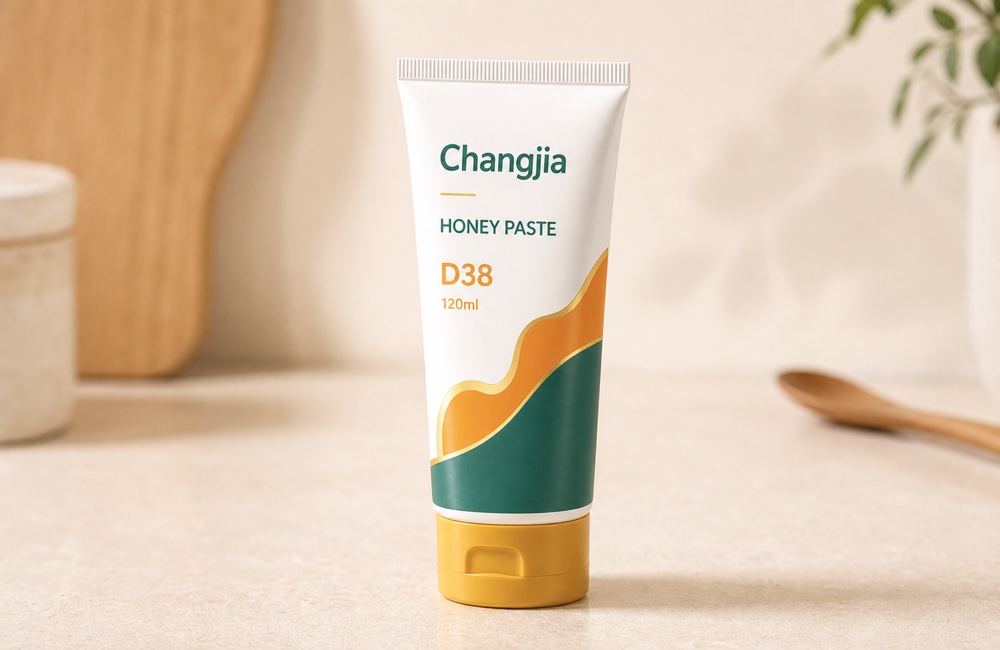 D38 120ml Honey Paste Offset Hot Gold Food & Nutraceutical Tube