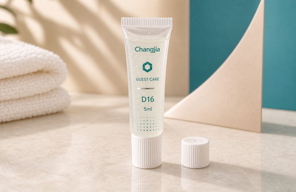 D16 5ml Guest Care Clear Silk Screen Hot Silver Hotel & Travel Tube