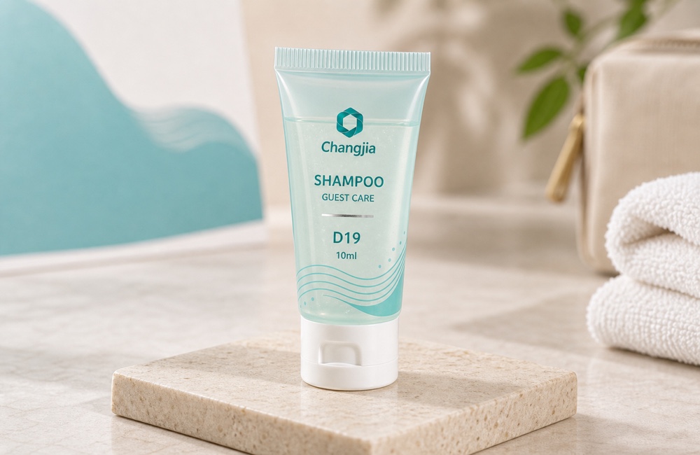 D19 10ml Shampoo Aqua Translucent Offset Hot Silver Hotel & Travel Tube