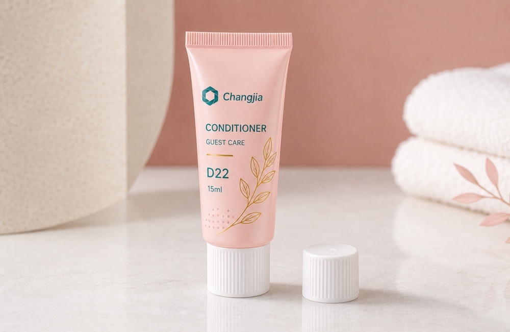 D22 15ml Conditioner Pink Screw Cap Silk Screen Hot Gold Hotel & Travel Tube