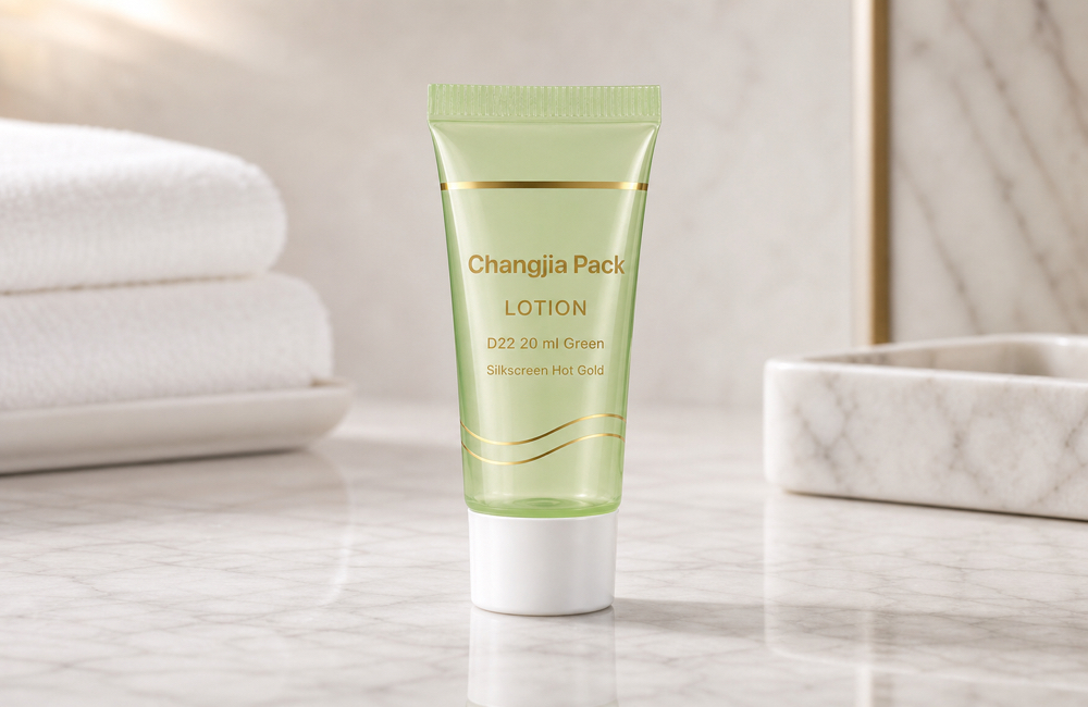D22 20ml Green Lotion Silk Screen Hot Gold Hotel & Travel Tube