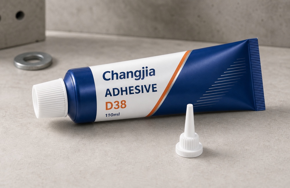 D38 110ml Blue Adhesive Nozzle Offset Hot Silver Industrial Tube