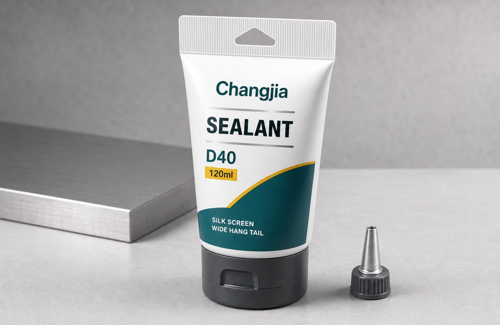 D40 120ml Sealant Wide Hang Tail Triangle Industrial Tube