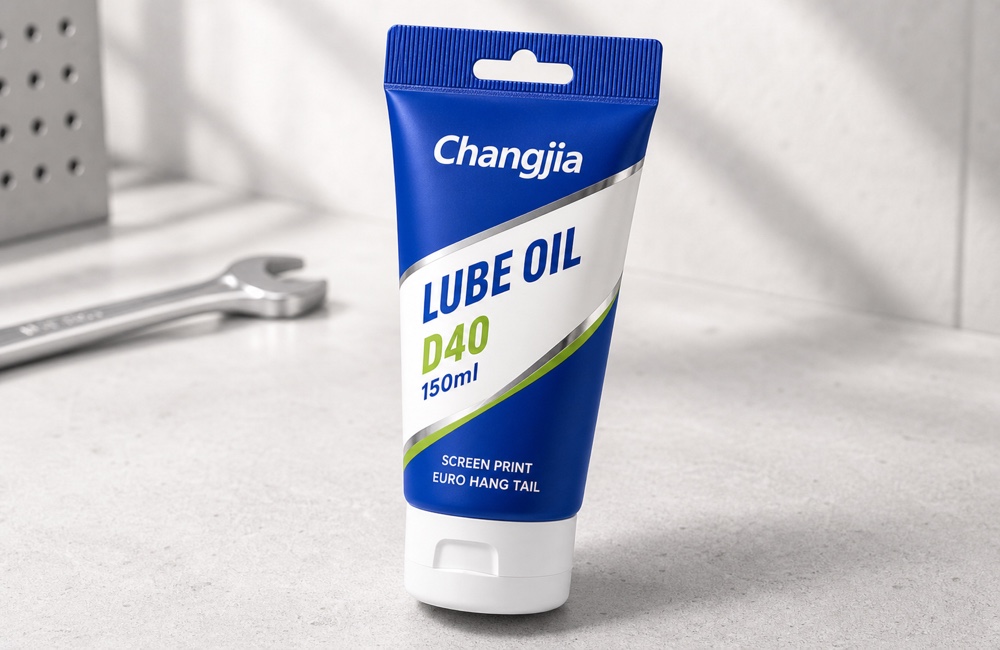 D40 150ml Blue Lube Oil Wide Hang Tail Euro Industrial Tube