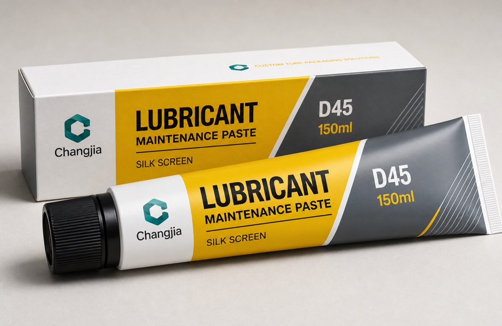 D45 150ml Yellow Lubricant Maintenance Silk Screen Industrial Tube