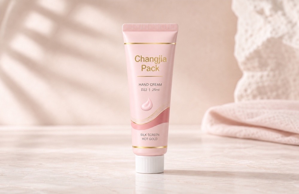 D22 25ml Pink Hand Cream Silk Screen Hot Gold Personal Care Tube