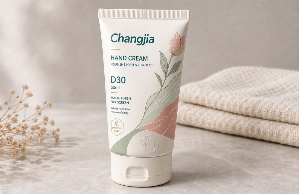D30 50ml Hand Cream Matte Silk Screen Personal Care Tube