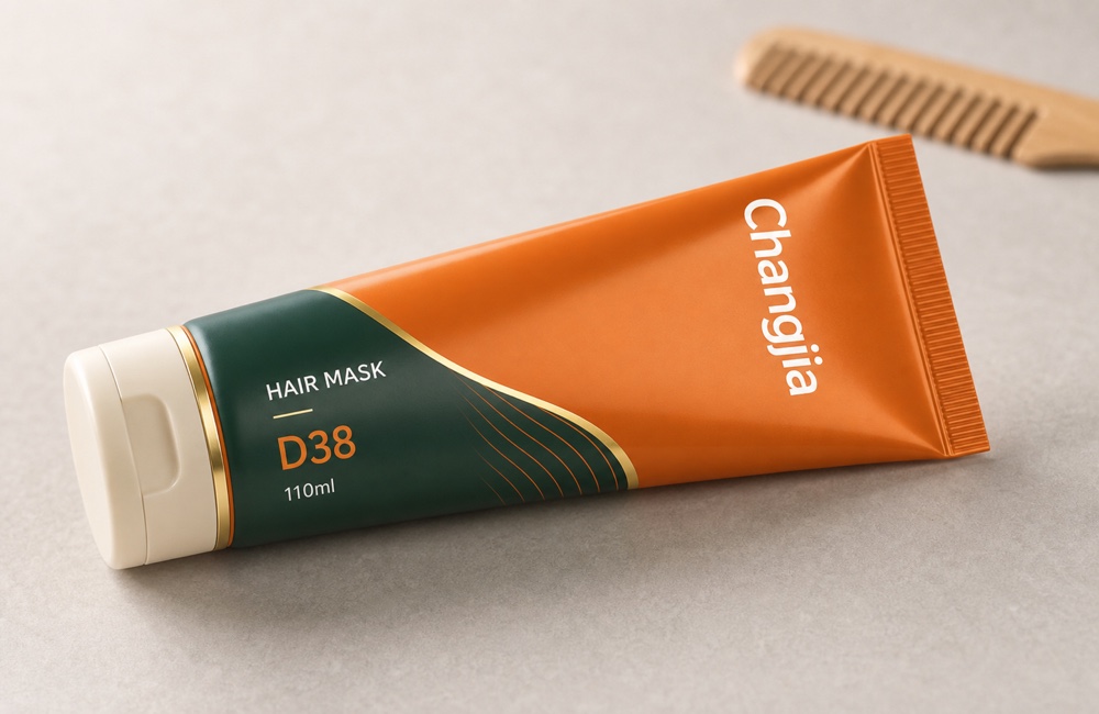 D38 110ml Amber Hair Mask Offset Hot Gold Personal Care Tube