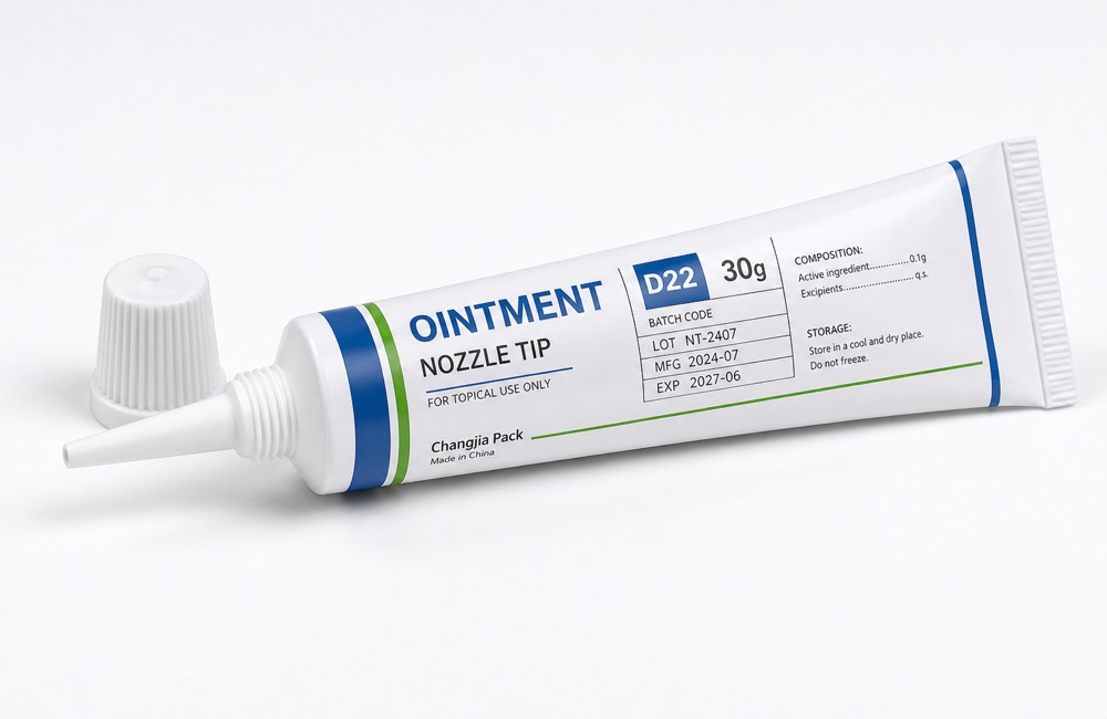 D22 30g Nozzle Tip Horizontal Low Logo Pharmaceutical Tube