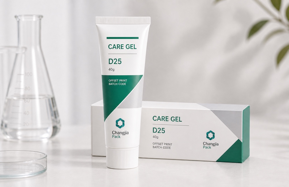D25 40g Care Gel Offset Pharmaceutical Tube