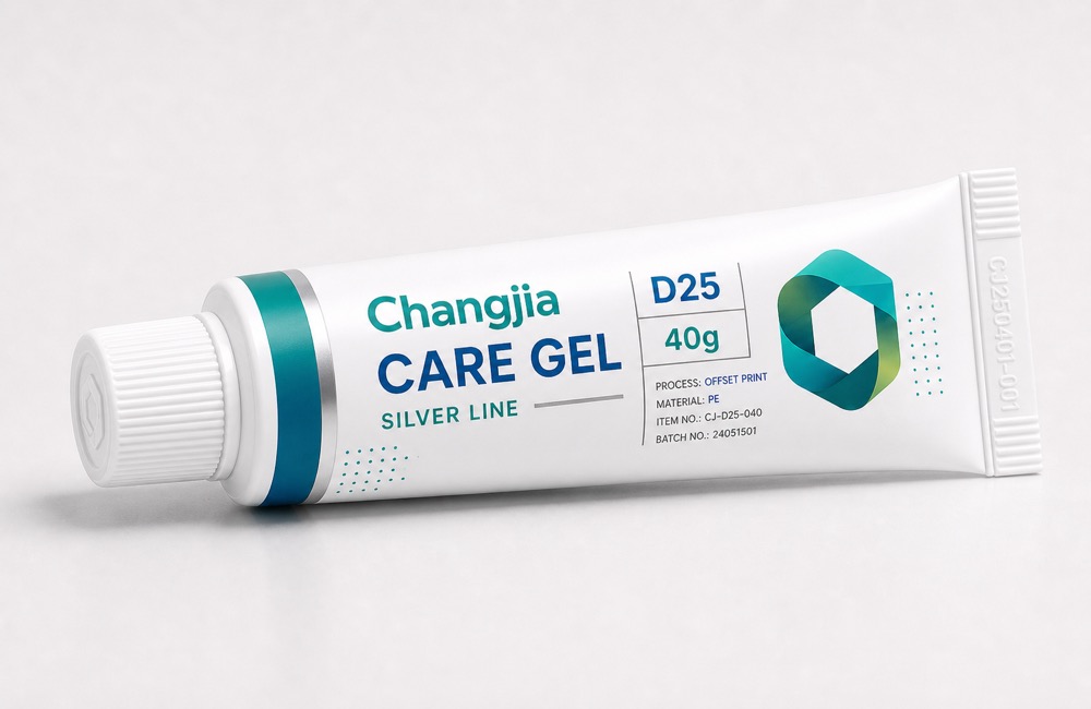 D25 40g Care Gel Silver Line Pharmaceutical Tube