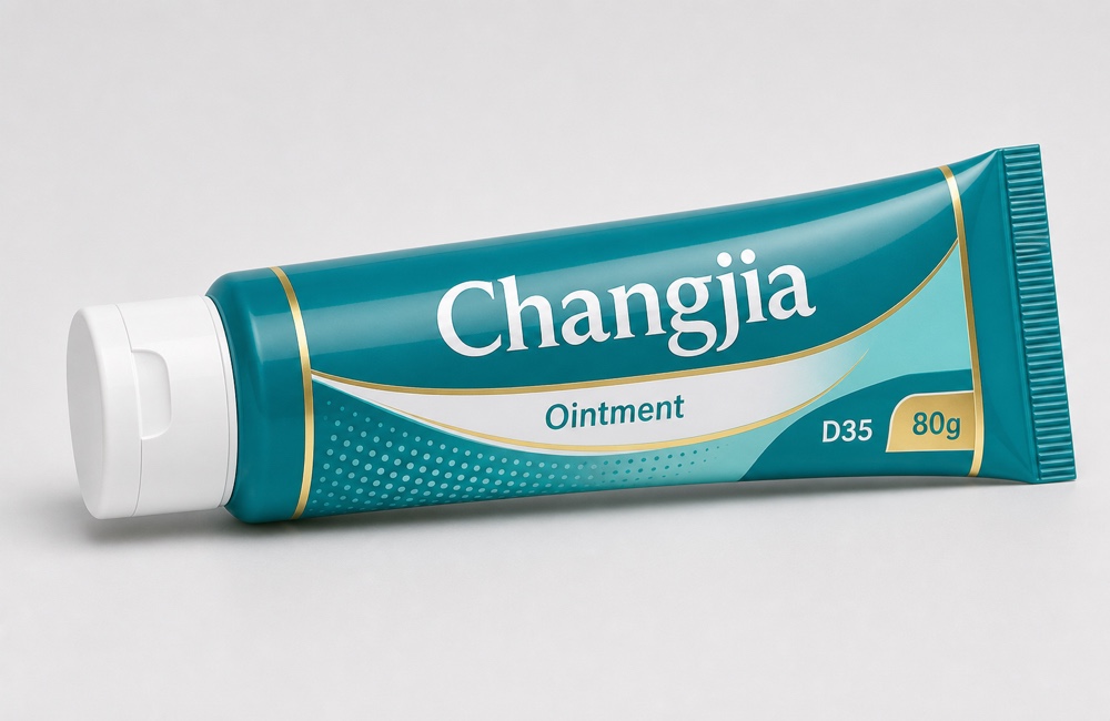 D35 80g Teal Ointment Flip Cap Silk Screen Hot Gold Pharmaceutical Tube