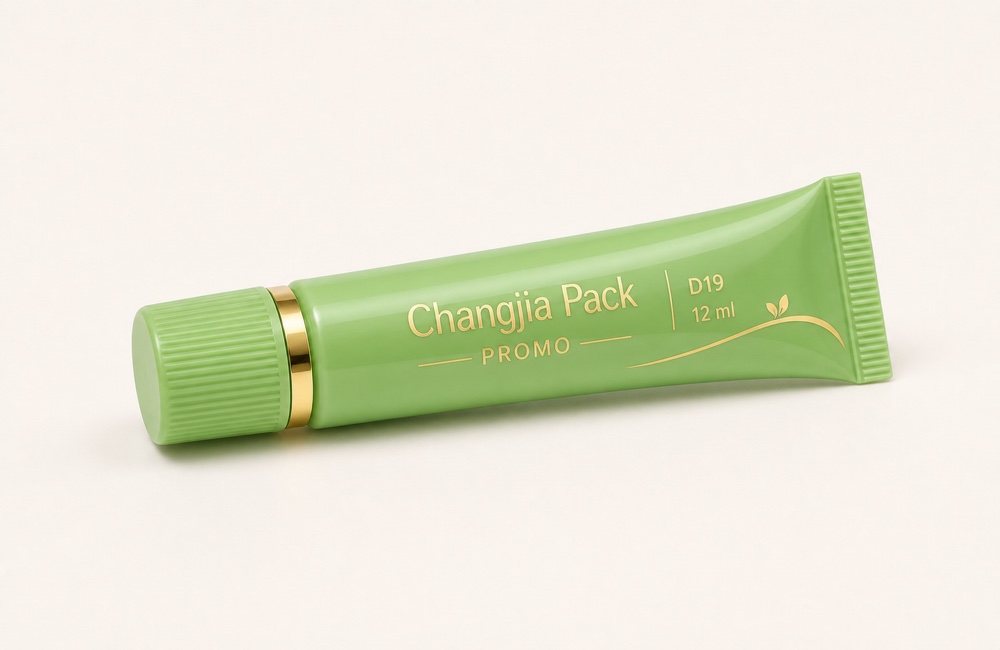 D19 12ml Green Promo Short Silk Screen Hot Gold Sample Tube