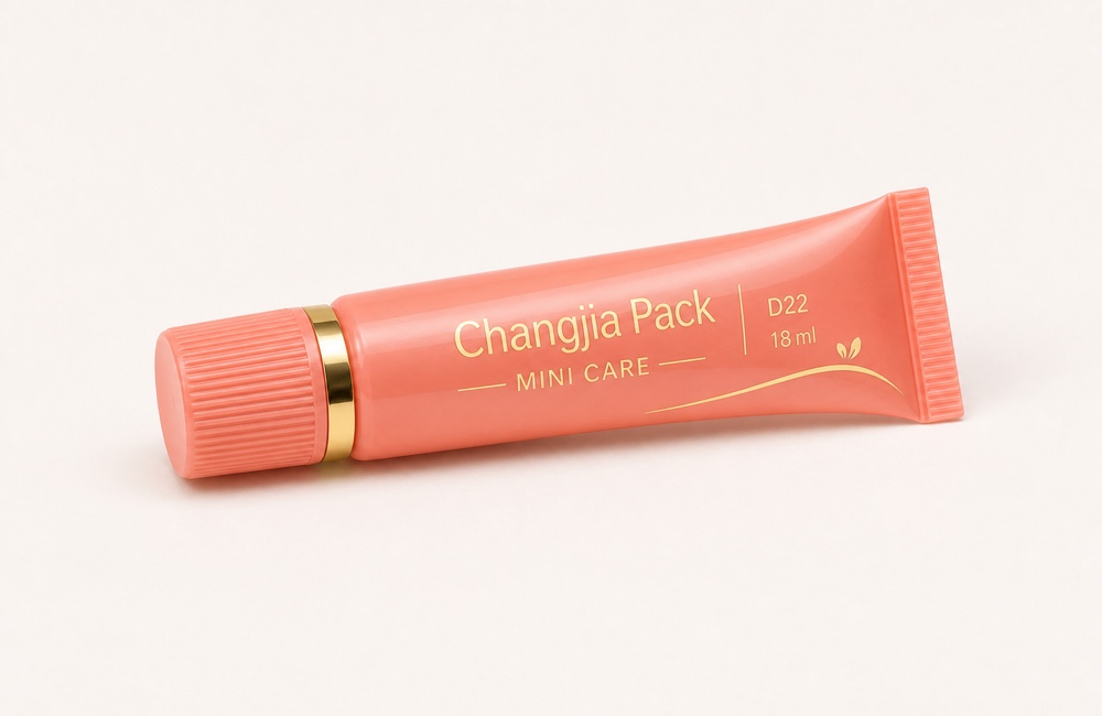 D22 18ml Coral Mini Care Silk Screen Hot Gold Sample Tube
