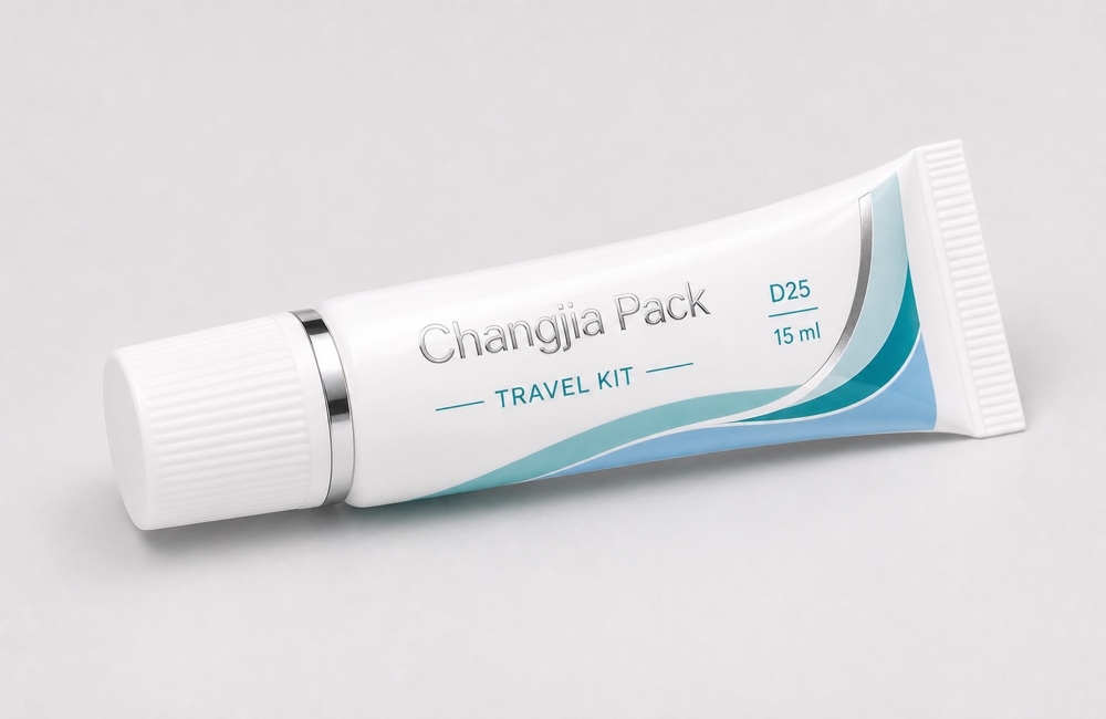 D25 15ml White Travel Kit Offset Hot Silver Sample Tube