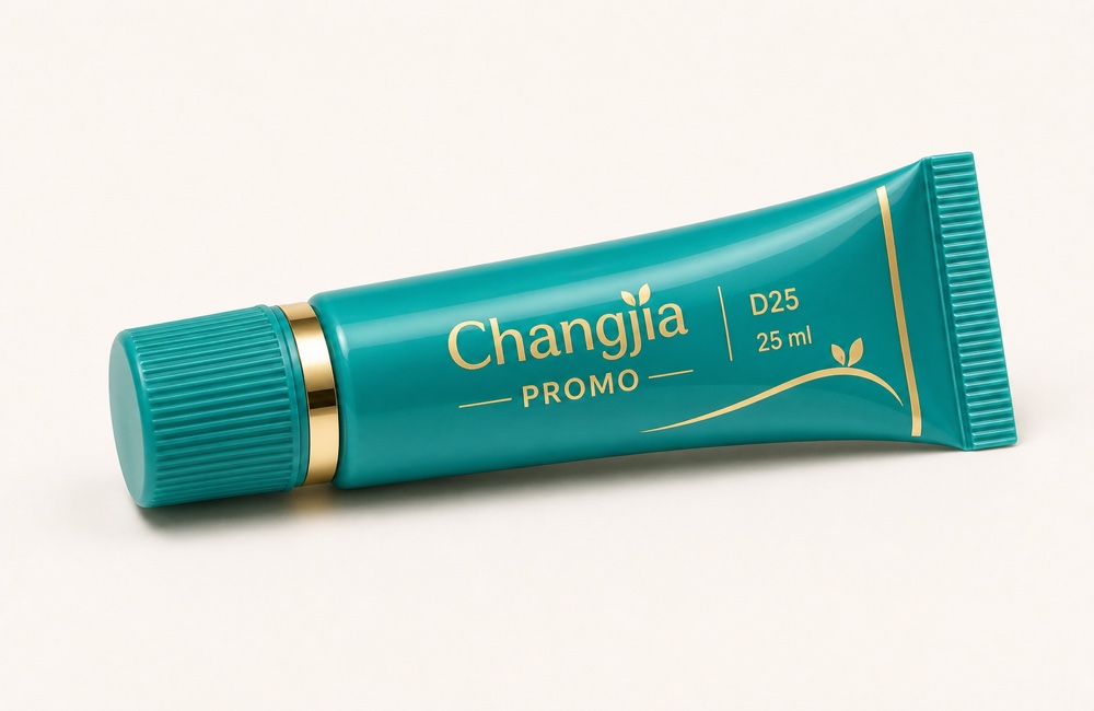 D25 25ml Teal Promo Short Silk Screen Hot Gold Sample Tube