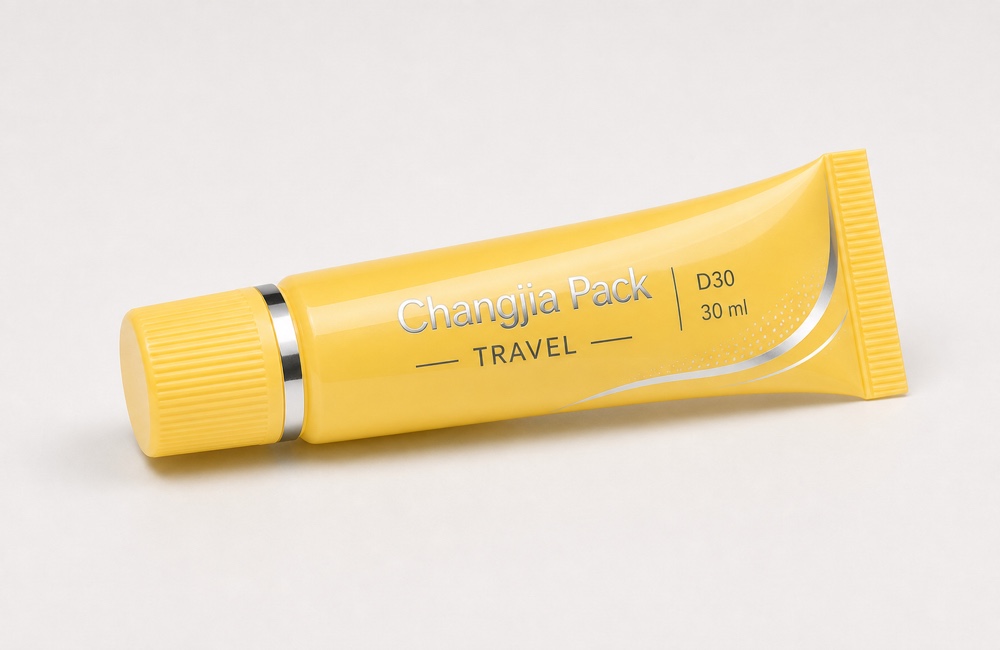 D30 30ml Yellow Travel Short Offset Hot Silver Sample Tube